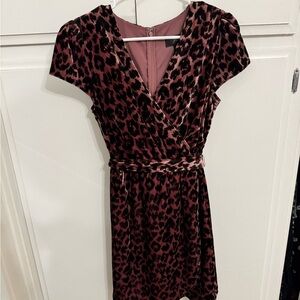Leopard Print Wrap Dress
